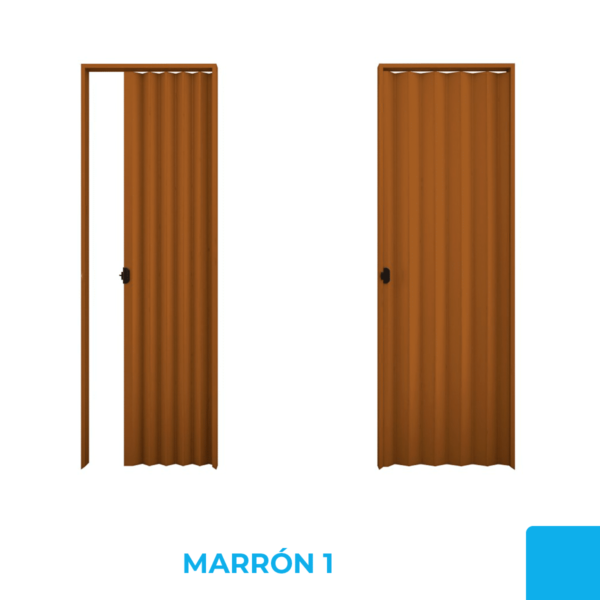 Puerta de PVC Plegable Marrón