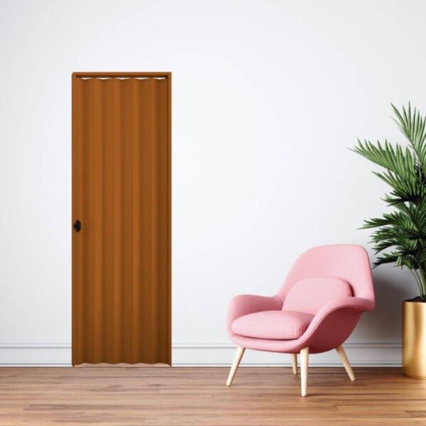 Puerta de PVC Plegable Marrón