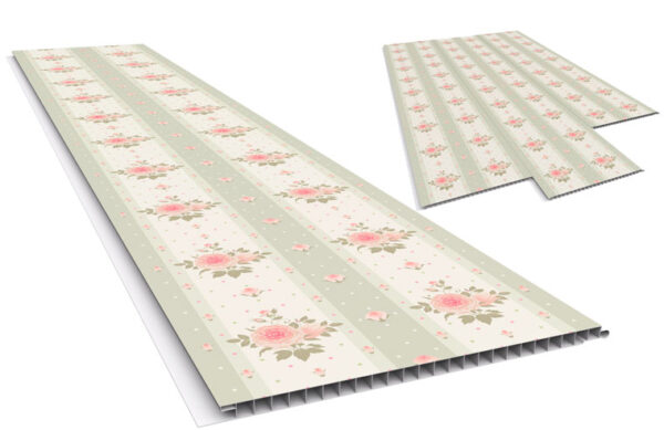Tabla de PVC DISEÑOS REVID IMITACIÓN LISTRA/ FLORES 6MTS 10MM