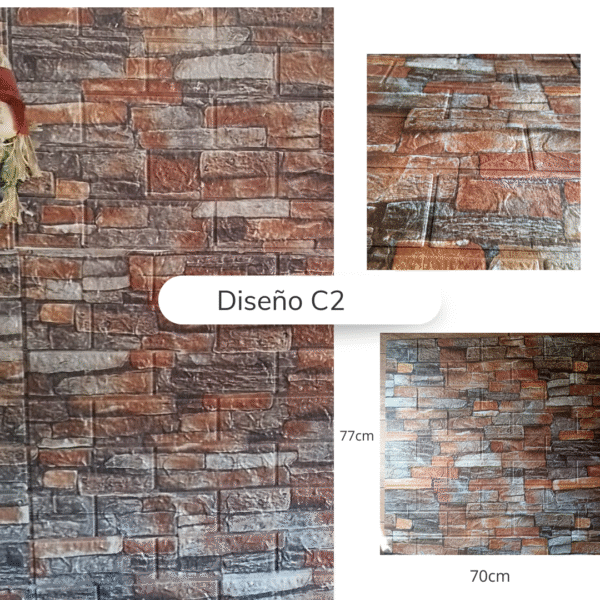 🧱 Pack x 20 Placas Autoadhesivas Imitación Piedra (70x77cm) – Cobertura Total: 10,8 m²