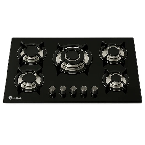 Anafe Vidrio Templado a Gas Terhan 5 Hornallas